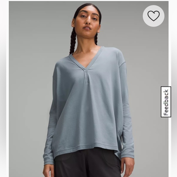 Back In Action V-Neck Long-Sleeve Shirt Belgian Blue - Picture 7 of 10